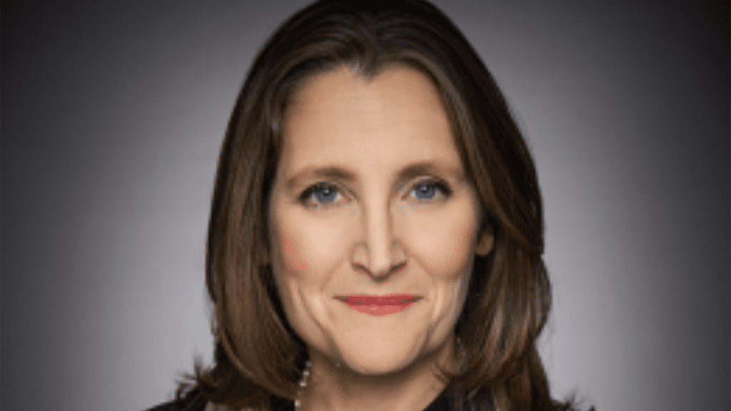 Chrystia Freeland. (Photograph Courtesy of Transport Canada)